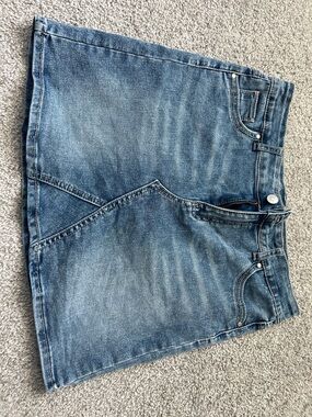 wonder nation blue denim mini skirt
